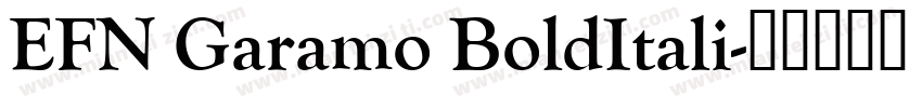 EFN Garamo BoldItali字体转换
